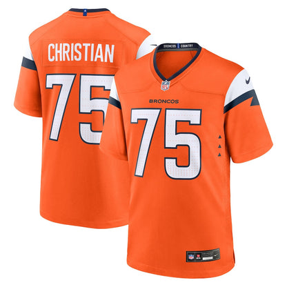 Geron Christian 75 Denver Broncos Team Game Men Jersey - Orange