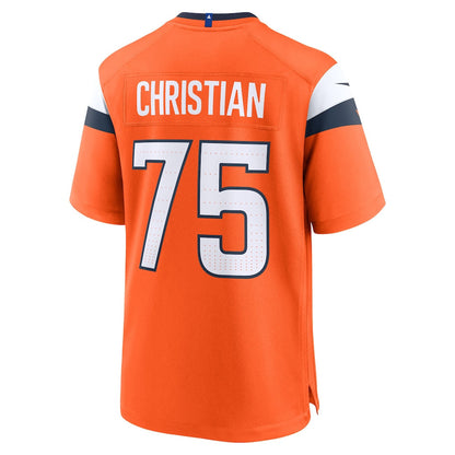 Geron Christian 75 Denver Broncos Team Game Men Jersey - Orange