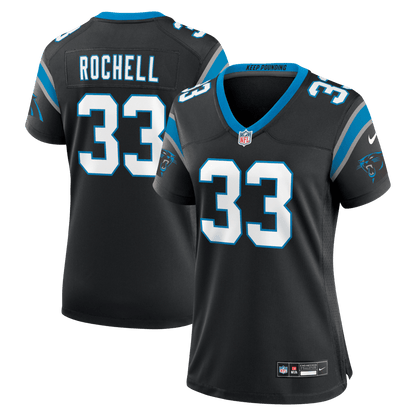 Robert Rochell 33 Carolina Panthers Women's Team Game Jersey - Black