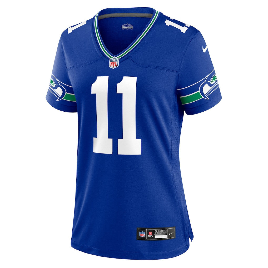 Jaxon Smith-Njigba 11 Seattle Seahawks Women's Throwback Player Game Jersey - Royal
