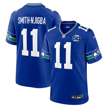 Jaxon Smith-Njigba 11 Seattle Seahawks Alternate 50th Season Game Men Jersey - Royal