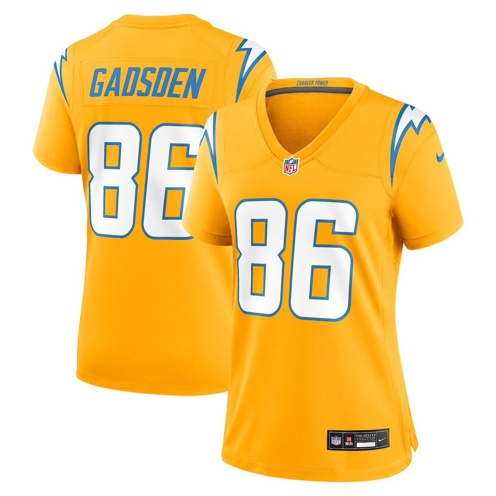Oronde Gadsden 86 Los Angeles Chargers Women's Alternate Charger Power Game Jersey - Gold