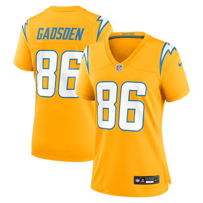 Oronde Gadsden 86 Los Angeles Chargers Women's Alternate Charger Power Game Jersey - Gold