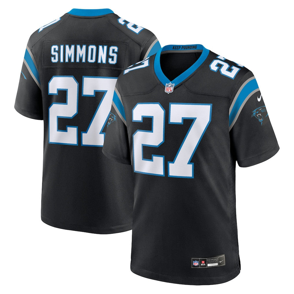 Isaiah Simmons 27 Carolina Panthers Team Game Men Jersey - Black