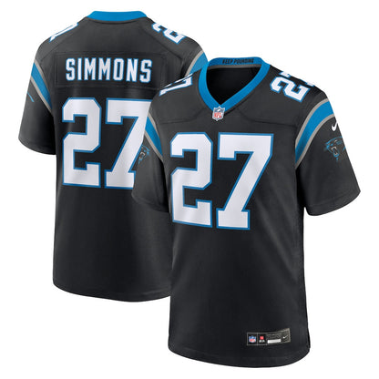 Isaiah Simmons 27 Carolina Panthers Team Game Men Jersey - Black