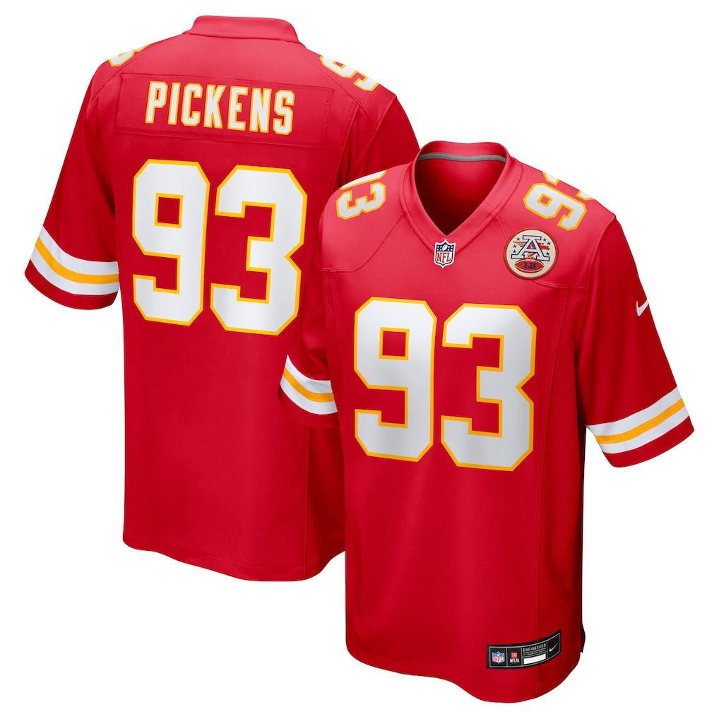 Zacch Pickens 93 Kansas City Chiefs Team Game Men Jersey - Red