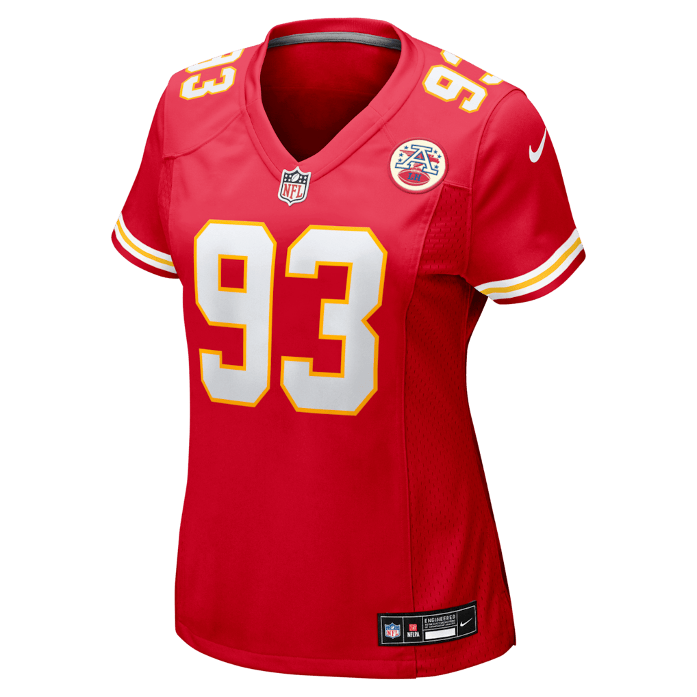 Zacch Pickens 93 Kansas City Chiefs Women's Team Game Jersey - Red