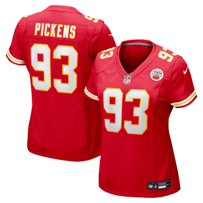 Zacch Pickens 93 Kansas City Chiefs Women's Team Game Jersey - Red