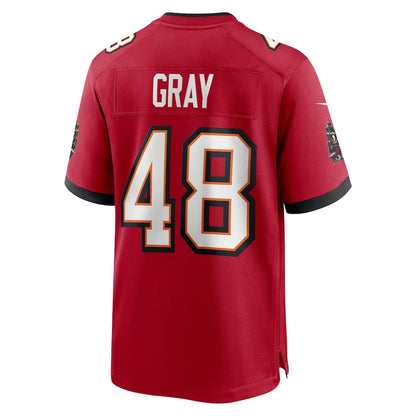 JT Gray 48 Tampa Bay Buccaneers Team Game Men Jersey - Red