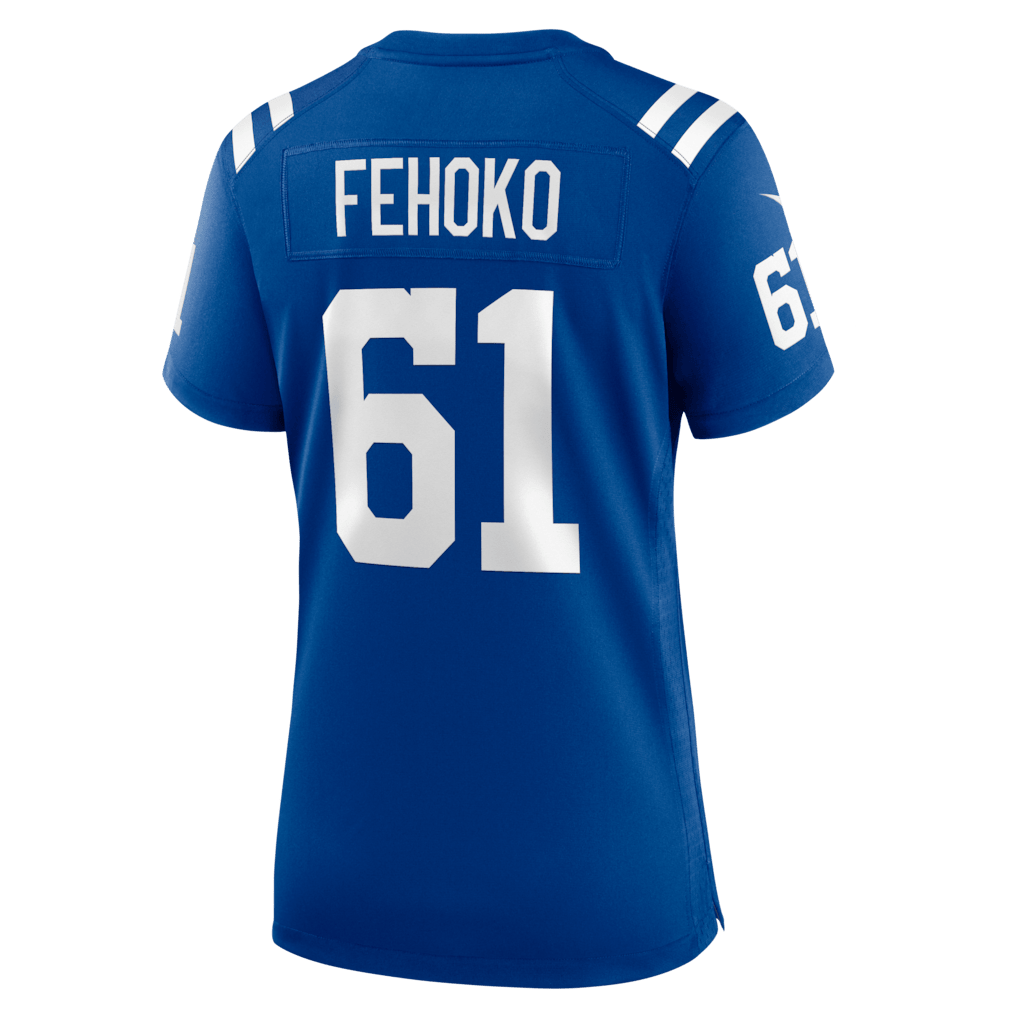 Viliami Fehoko 61 Indianapolis Colts Women's Team Game Jersey - Royal
