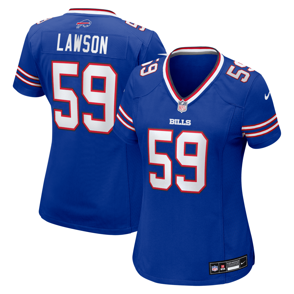 Shaq Lawson 59 Buffalo Bills Women's Team Game Jersey - Royal