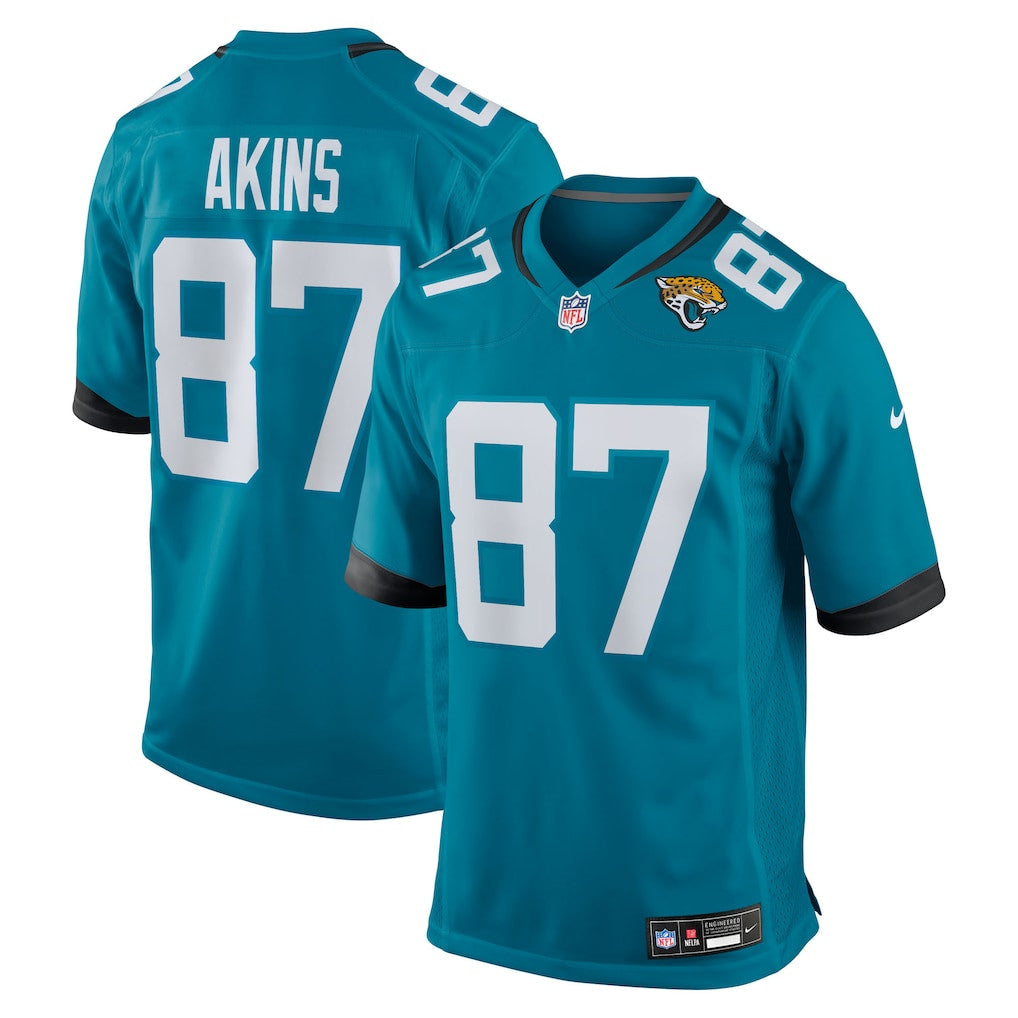 Jordan Akins 87 Jacksonville Jaguars Team Game Men Jersey - Teal