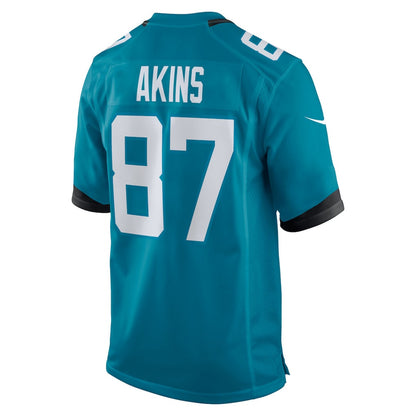 Jordan Akins 87 Jacksonville Jaguars Team Game Men Jersey - Teal
