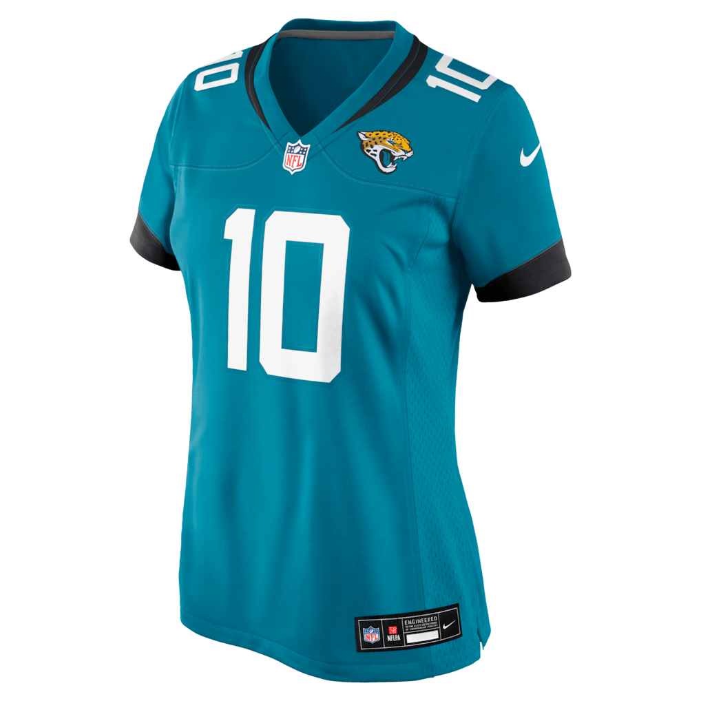 Carter Bradley 10 Jacksonville Jaguars Women's Team Game Jersey - Teal