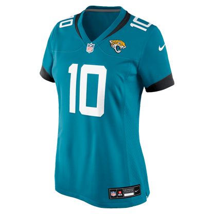 Carter Bradley 10 Jacksonville Jaguars Women's Team Game Jersey - Teal
