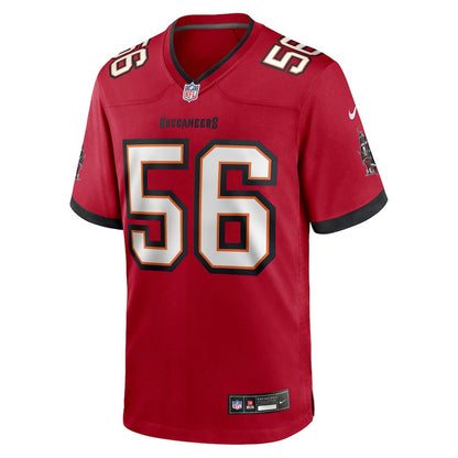 Benton Whitley 56 Tampa Bay Buccaneers Team Game Men Jersey - Red