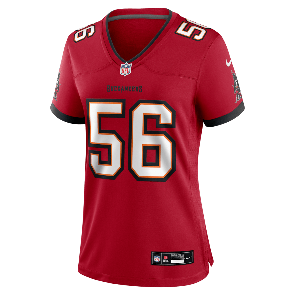 Benton Whitley 56 Tampa Bay Buccaneers Women's Team Game Jersey - Red