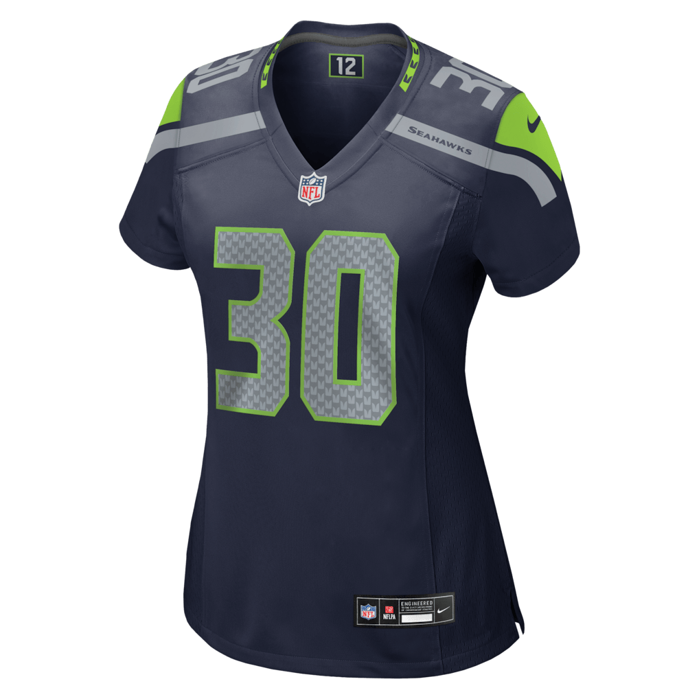 Cam Akers 30 Seattle Seahawks Women's Team Game Jersey - College Navy