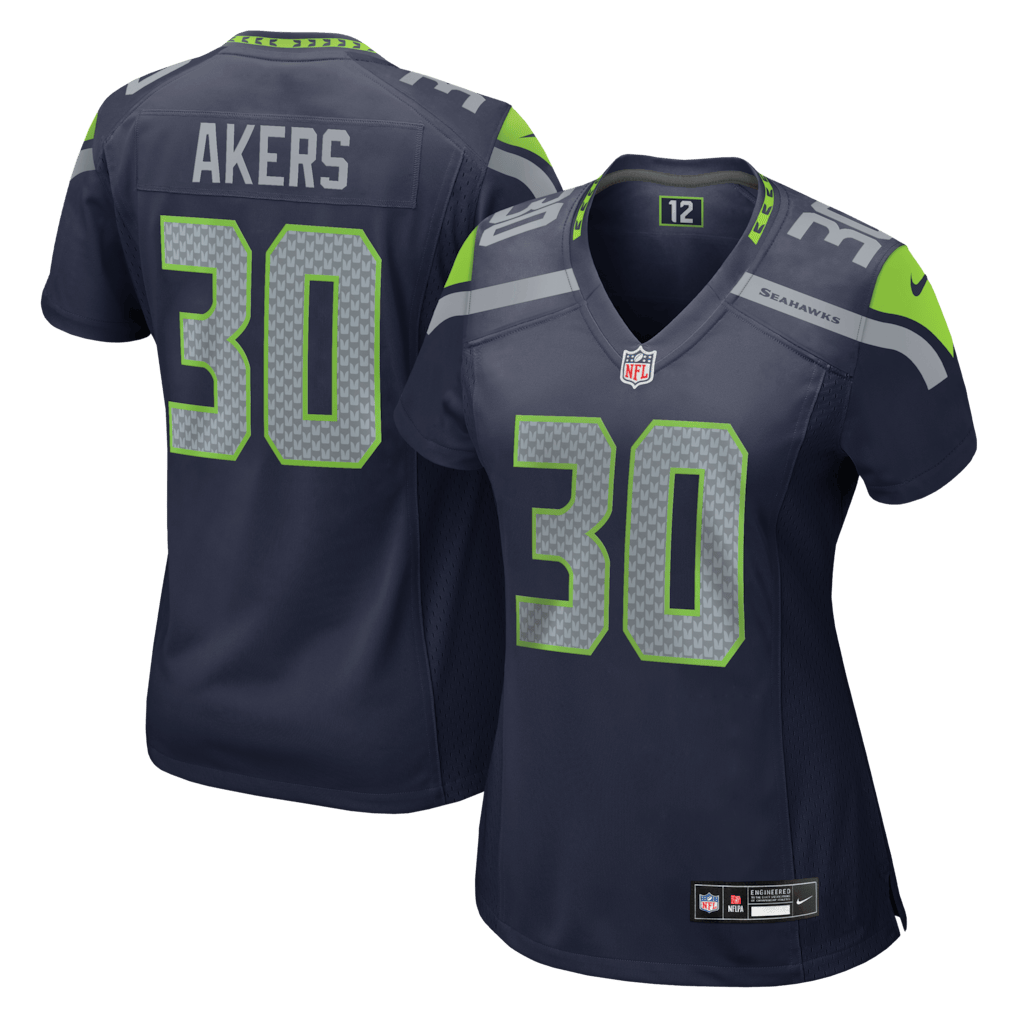 Cam Akers 30 Seattle Seahawks Women's Team Game Jersey - College Navy