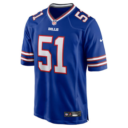 Morgan Fox 51 Buffalo Bills Team Game Men Jersey - Royal
