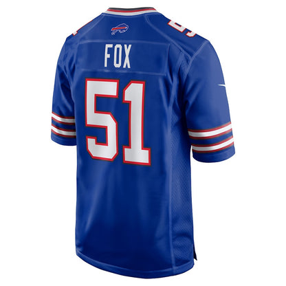 Morgan Fox 51 Buffalo Bills Team Game Men Jersey - Royal