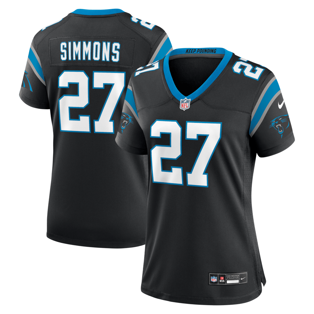 Isaiah Simmons 27 Carolina Panthers Women's Team Game Jersey - Black