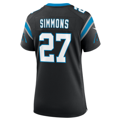 Isaiah Simmons 27 Carolina Panthers Women's Team Game Jersey - Black