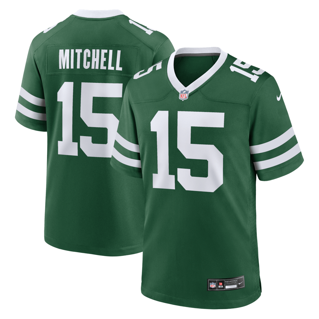 Adonai Mitchell 15 New York Jets Team Game Men Jersey - Legacy Green