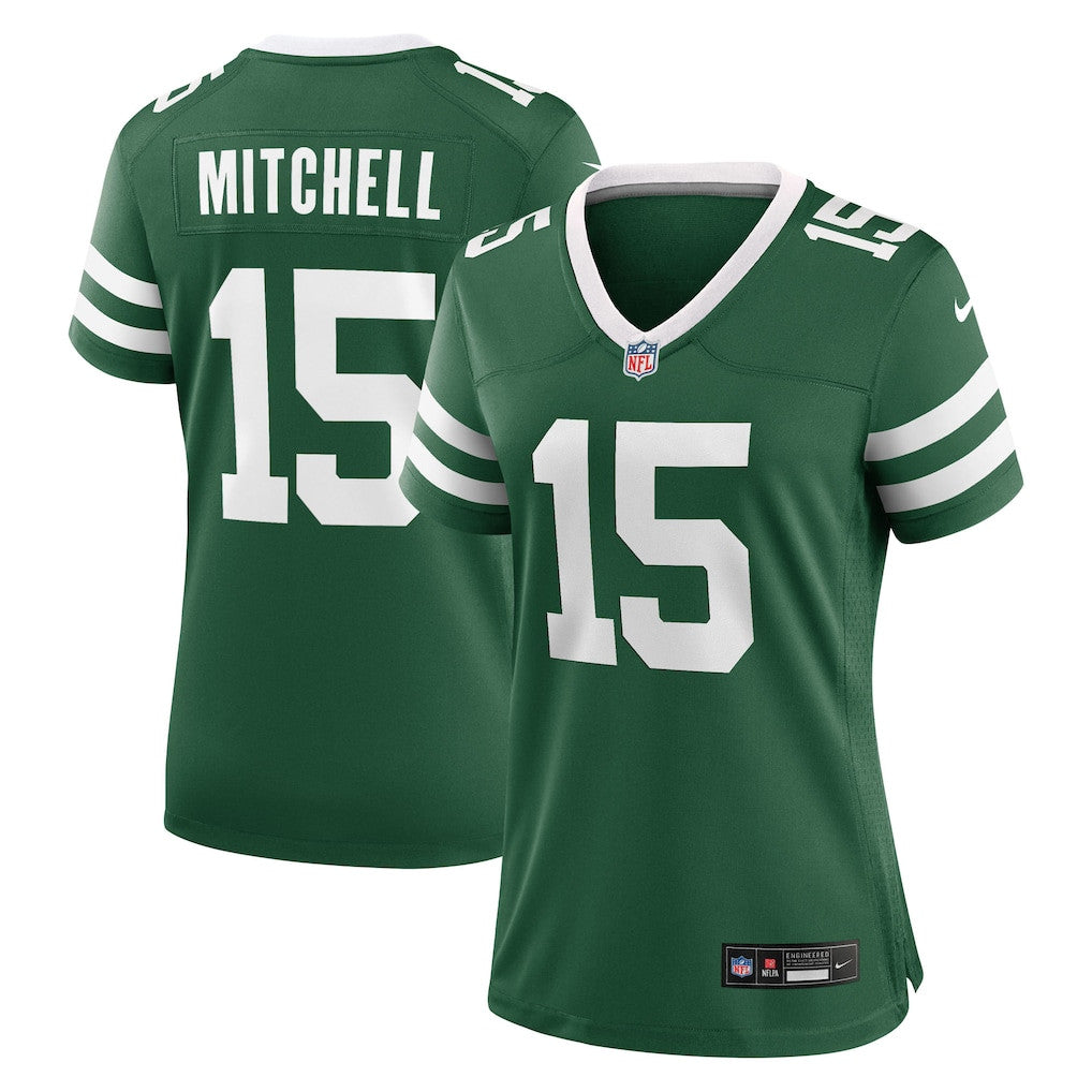Adonai Mitchell 15 New York Jets Women's Team Game Jersey - Legacy Green