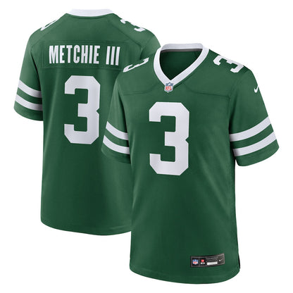 John Metchie III 3 New York Jets Team Game Men Jersey - Legacy Green