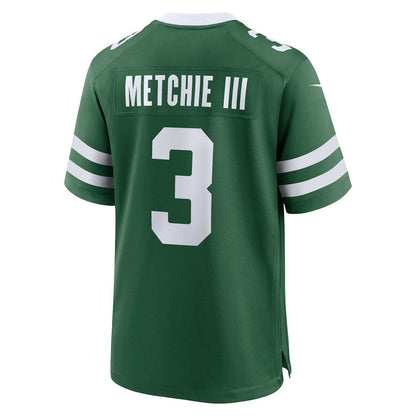 John Metchie III 3 New York Jets Team Game Men Jersey - Legacy Green