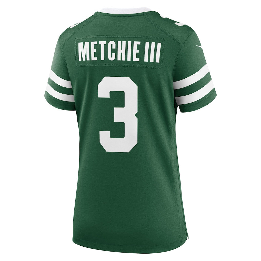 John Metchie III 3 New York Jets Women's Team Game Jersey - Legacy Green