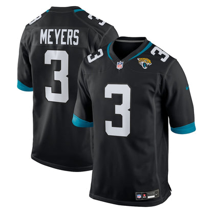 Jakobi Meyers 3 Jacksonville Jaguars Alternate Game Men Jersey - Black