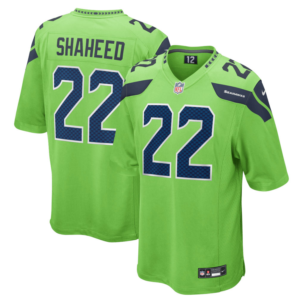 Rashid Shaheed 22 Seattle Seahawks Alternate 2 Game Men Jersey - Neon Green