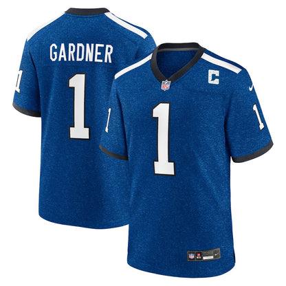 Ahmad Sauce Gardner 1 Indianapolis Colts Alternate 2 Indiana Nights Game Men Jersey - Heather Royal