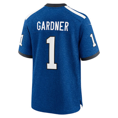 Ahmad Sauce Gardner 1 Indianapolis Colts Alternate 2 Indiana Nights Game Men Jersey - Heather Royal