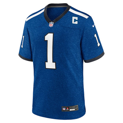 Ahmad Sauce Gardner 1 Indianapolis Colts Alternate 2 Indiana Nights Game Men Jersey - Heather Royal