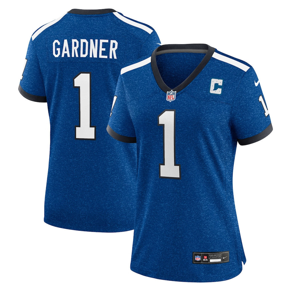 Ahmad Sauce Gardner 1 Indianapolis Colts Women's Alternate 2 Indiana Nights Game Jersey - Heather Royal