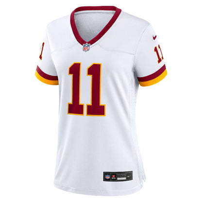 Luke McCaffrey 11 Washington Commanders Women's Alternate 2 Super Bowl Era Game Jersey - White