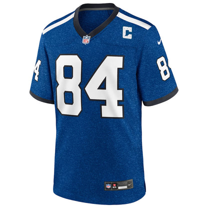 Tyler Warren 84 Indianapolis Colts Alternate 2 Indiana Nights Game Men Jersey - Heather Royal