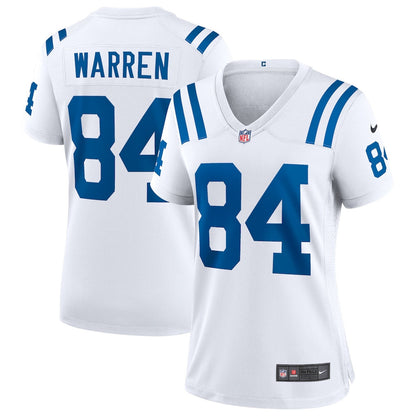 Tyler Warren 84 Indianapolis Colts Women's Game Jersey - White