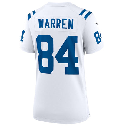 Tyler Warren 84 Indianapolis Colts Women's Game Jersey - White