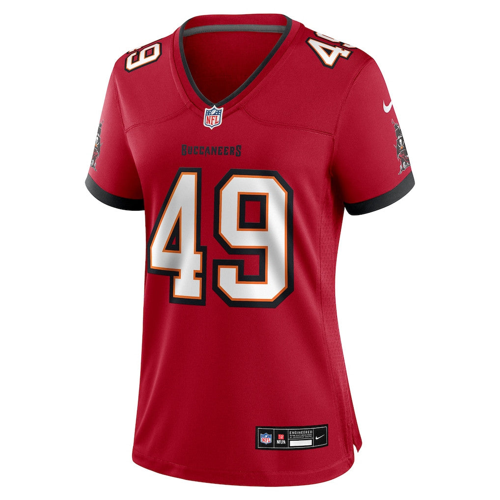 Owen Wright 49 Tampa Bay Buccaneers Women's Team Game Jersey - Red