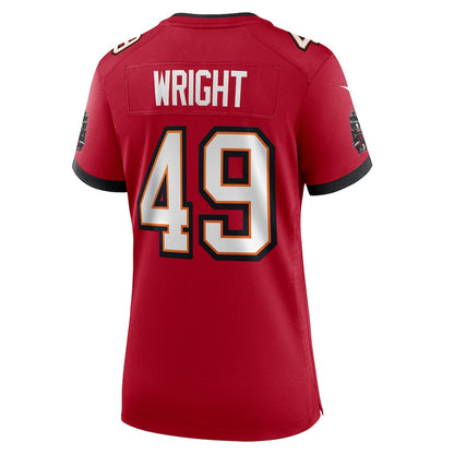 Owen Wright 49 Tampa Bay Buccaneers Women's Team Game Jersey - Red