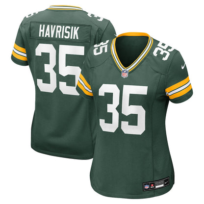 Lucas Havrisik 35 Green Bay Packers Women's Team Game Jersey - Green