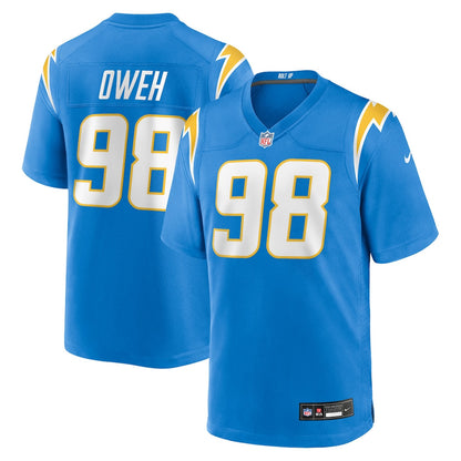 Odafe Oweh 98 Los Angeles Chargers Team Game Men Jersey - Powder Blue