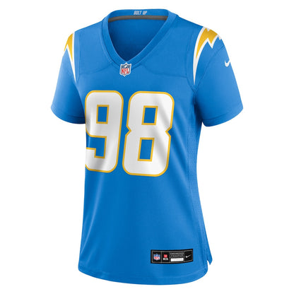 Odafe Oweh 98 Los Angeles Chargers Women's Team Game Jersey - Powder Blue