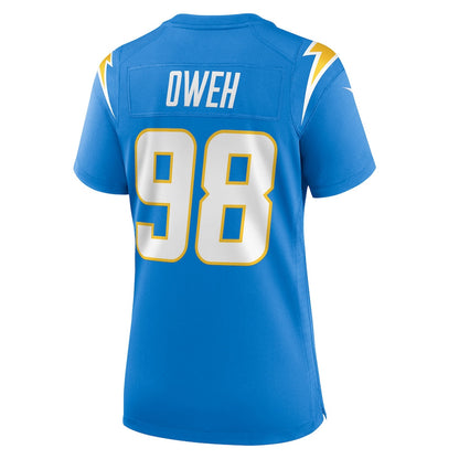 Odafe Oweh 98 Los Angeles Chargers Women's Team Game Jersey - Powder Blue