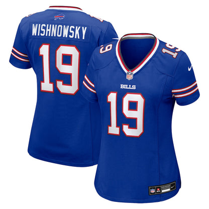 Mitch Wishnowsky 19 Buffalo Bills Women's Team Game Jersey - Royal