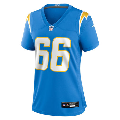 Bobby Hart 66 Los Angeles Chargers Women's Team Game Jersey - Powder Blue